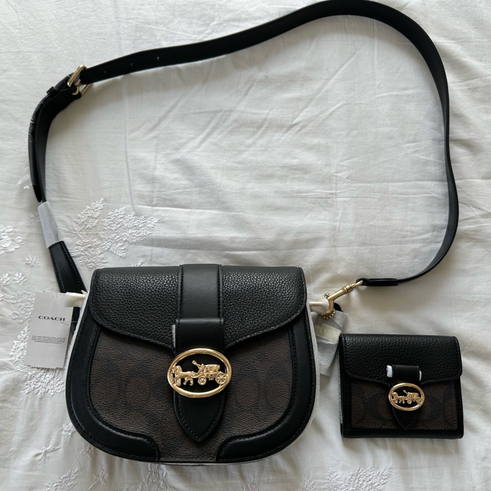 Authentic Coach Georgia Small Crossbody w/Matching Wallet